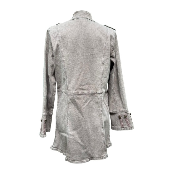 Vintage DG2 by Diane Gilman Military Style Denim Jacket - Picture 3 of 7